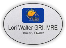 (image for) Walter Realty Oval Silver badge