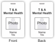 (image for) T&A Mental Health ID Vertical Double Sided badge