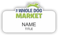 (image for) The Whole Dog Market Shaped White badge