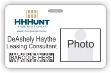 (image for) HHHunt Apartment Living Barcode ID Horizontal Badge