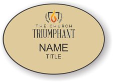 (image for) The Church Triumphant Oval Gold badge