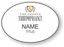 (image for) The Church Triumphant Oval White badge