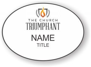 (image for) The Church Triumphant Oval White badge