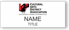 (image for) Cultural Arts District Fresno Standard White Square Corner badge