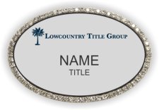 (image for) Lowcountry TItle Group Oval Bling Silver badge