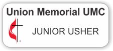 (image for) Union Memorial UMC Standard White badge