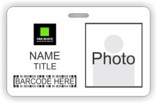 (image for) HR Block Barcode ID Horizontal badge