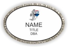 (image for) Re/max 1st Choice Oval Bling Silver Other badge