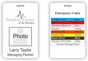 (image for) Surgical Center of the Rockies Photo Id - Vertical badge