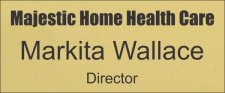 (image for) Majestic Home Health Care Gold Square Corners badge
