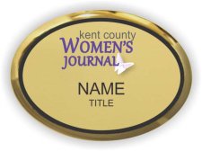 (image for) Kent County Women's Journal Oval Executive Gold badge
