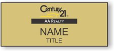 (image for) Century 21 AA Realty Standard Gold Square Corner badge