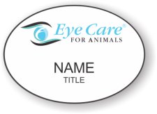 (image for) Eye Care for Animals Oval White badge
