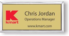 (image for) Kmart Gold Badge on Silver Executive Frame - (With Website Fixed Text)