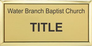 (image for) Water Branch Baptist Church Executive Gold badge