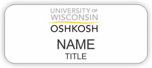 (image for) UW Oshkosh Standard White badge