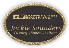 (image for) Downing-Frye Realty, Inc. Oval Bling Gold Other badge
