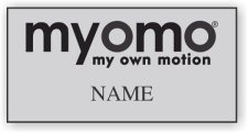(image for) Myomo, Inc. Standard Silver Square Corner badge