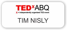 (image for) TEDxABQ White Rounded Corners badge