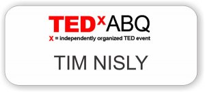 (image for) TEDxABQ White Rounded Corners badge