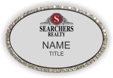 (image for) Searchers Realty Oval Bling Silver badge