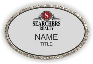 (image for) Searchers Realty Oval Bling Silver badge