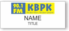 (image for) 90.1 FM KBPK Standard White Square Corner badge