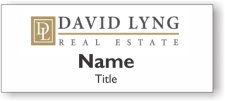 (image for) David Lyng Real Estate Standard White Square Corner badge