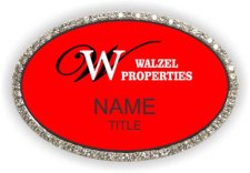 (image for) WALZEL PROPERTIES Oval Bling Silver Other badge