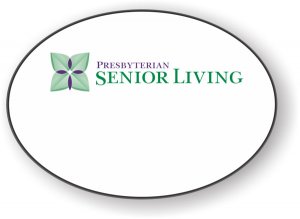 (image for) Presbyterian Senior Living Oval White badge