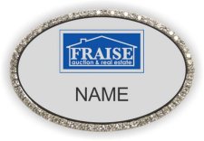 (image for) Fraise Auction & Real Estate Oval Bling Silver badge
