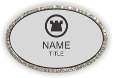 (image for) Chicago Title Oval Bling Silver badge
