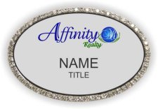(image for) Affinity Realty LLC Oval Bling Silver badge