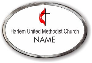 (image for) Harlem United Methodist Church Oval Prestige Polished badge