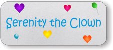 (image for) Serenity the Clown Standard Silver Badge - Four Heart Layout