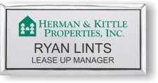 (image for) Herman and Kittle Properties Inc. Executive Silver Badge - Centered Logo Text