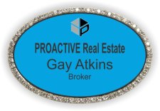 (image for) PROACTIVE Real Estate Oval Bling Silver Other badge