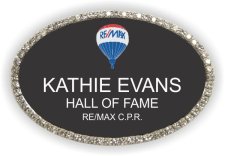 (image for) Hall of Fame Oval Bling Silver Other badge