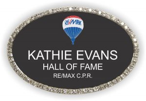 (image for) Hall of Fame Oval Bling Silver Other badge