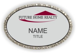 (image for) Future Home Realty Oval Bling Silver badge