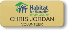 (image for) Habitat for Humanity Colored Logo Gold Badge - Green Location Text