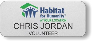 (image for) Habitat for Humanity Colored Logo Silver Badge - Green Location Text