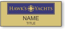 (image for) Hawk's Yachts Standard Gold Square Corner badge