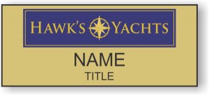 (image for) Hawk\'s Yachts Standard Gold Square Corner badge