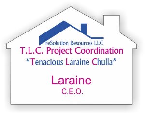 (image for) T.L.C. Project Management Shaped White badge