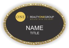 (image for) Realty ONE Group Mountain Desert Oval Bling Gold Other badge