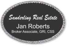 (image for) Sanderling Real Estate Oval Bling Silver Other badge