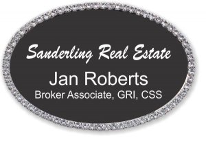 (image for) Sanderling Real Estate Oval Bling Silver Other badge