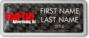 (image for) Full Tilt Advertising, llc Prestige Pebbled Carbon badge