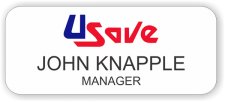 (image for) U Save Business Equipment White Rounded Corners badge